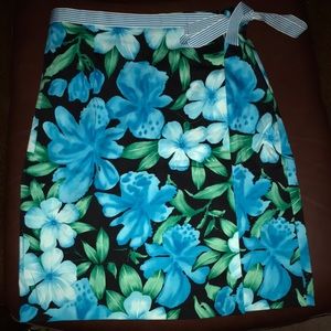 Samantha Stretch Tropical Print Wrap Skirt